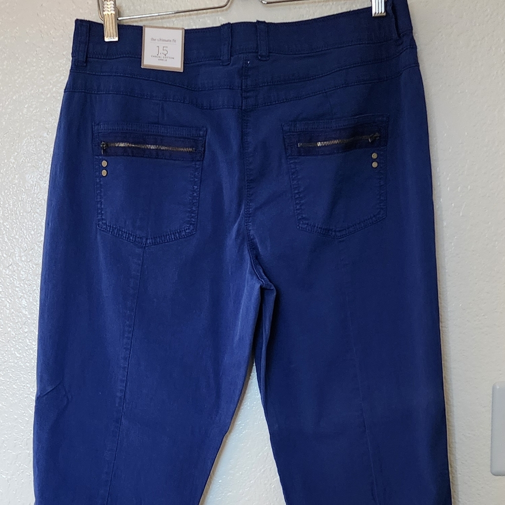Chico's Ultimate Fit Casual Cotton Utility Pants NEW Size 1.5